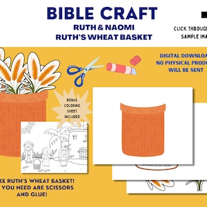 Ruth Bible Story Craft | Make Ruth&#39;s Wheat Basket | Old Testament Bible Craft