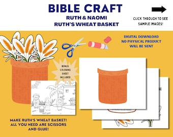 Ruth's Wheat Basket Bible Story Craft (Digital Download)