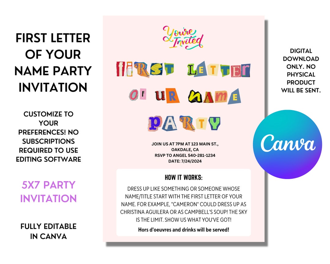 dress up as the first letter of your name party Letter A-Z Costume Ideas  Mega Fancy Dress UK