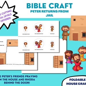 Peter Returns from Jail Bible Craft | Rhoda Opens the Door!