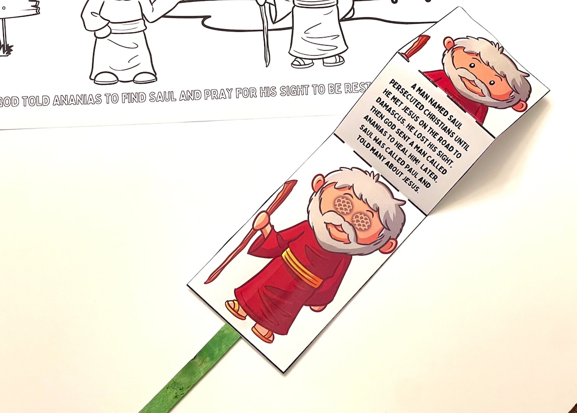 Paul Blind to Sighted Craft Paul Damascus Road Craft Paul and Ananias