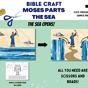 Moses Parts the Red Sea Bible Craft | No Glue Craft!