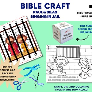 Paul & Silas Bible Story Craft | Sunday School Pipe Cleaner Craft With Extras!