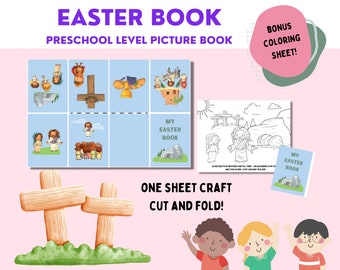 Christian Easter Preschool Flip Book | One Sheet Sunday School Craft!