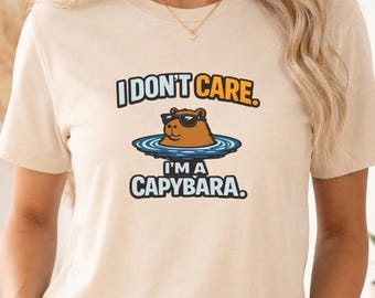 Funny Capybara T-Shirt | Chill Meme Tee, Gen Z Humor