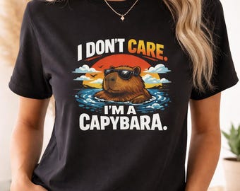 Funny Capybara T-Shirt | Chill Animal Meme, Relaxed Humor