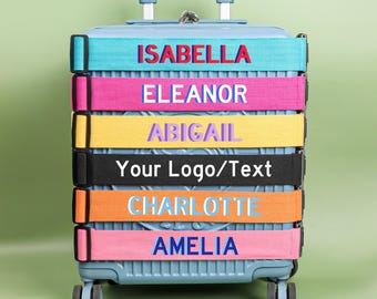 Personalized Adjustable Name Luggage Strap for 20in - 28in Suitcase, Mother’s Day Gift for Parents, Travel Accessories