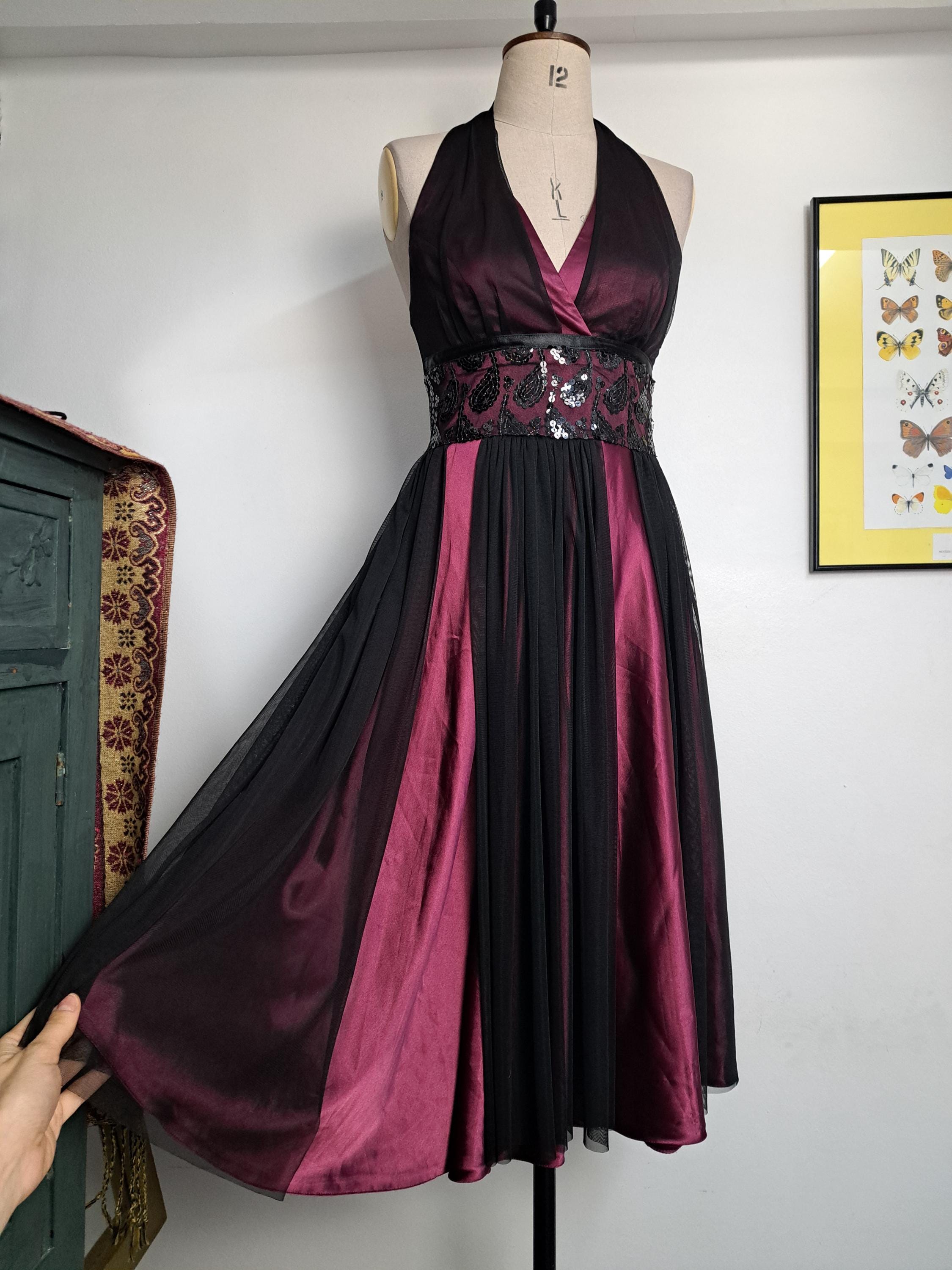 Black and Red Goth Dress - Etsy Black and Red Goth Dress - Etsy