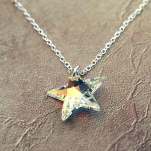 Sparkling Crystal Star Necklace - Lovely and Thoughtful Gift, Glittering Pendant,  Appreciation Gift, Sparkling Gift for her