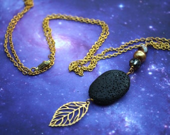 Collana Aromaterapia Ciondolo Con Oli Essenziali per Donna, Collana Con