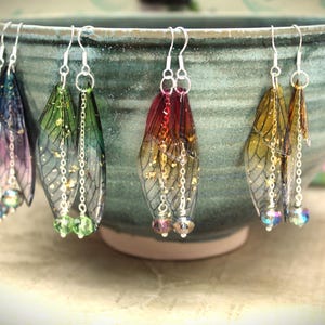 Butterfly Wing Earrings - statement butterfly wing jewelry, a gift of transformation, drop earrings, a gift for her.