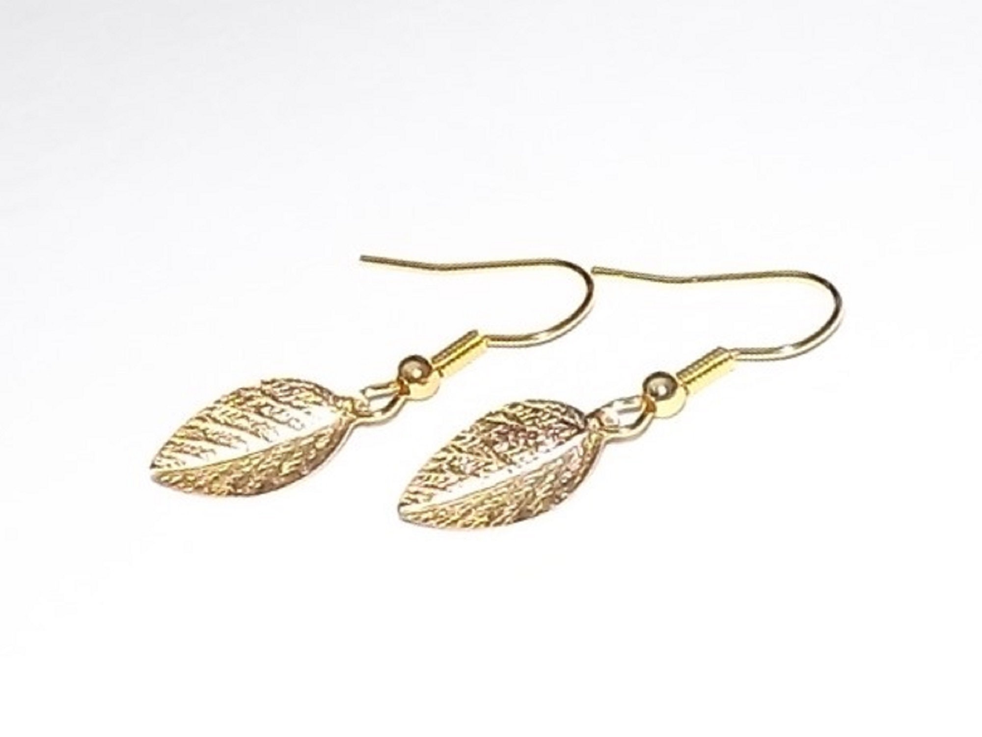 Golden Autumn Leaf Earrings Drop Leaf Earrings Classic Etsy Australia