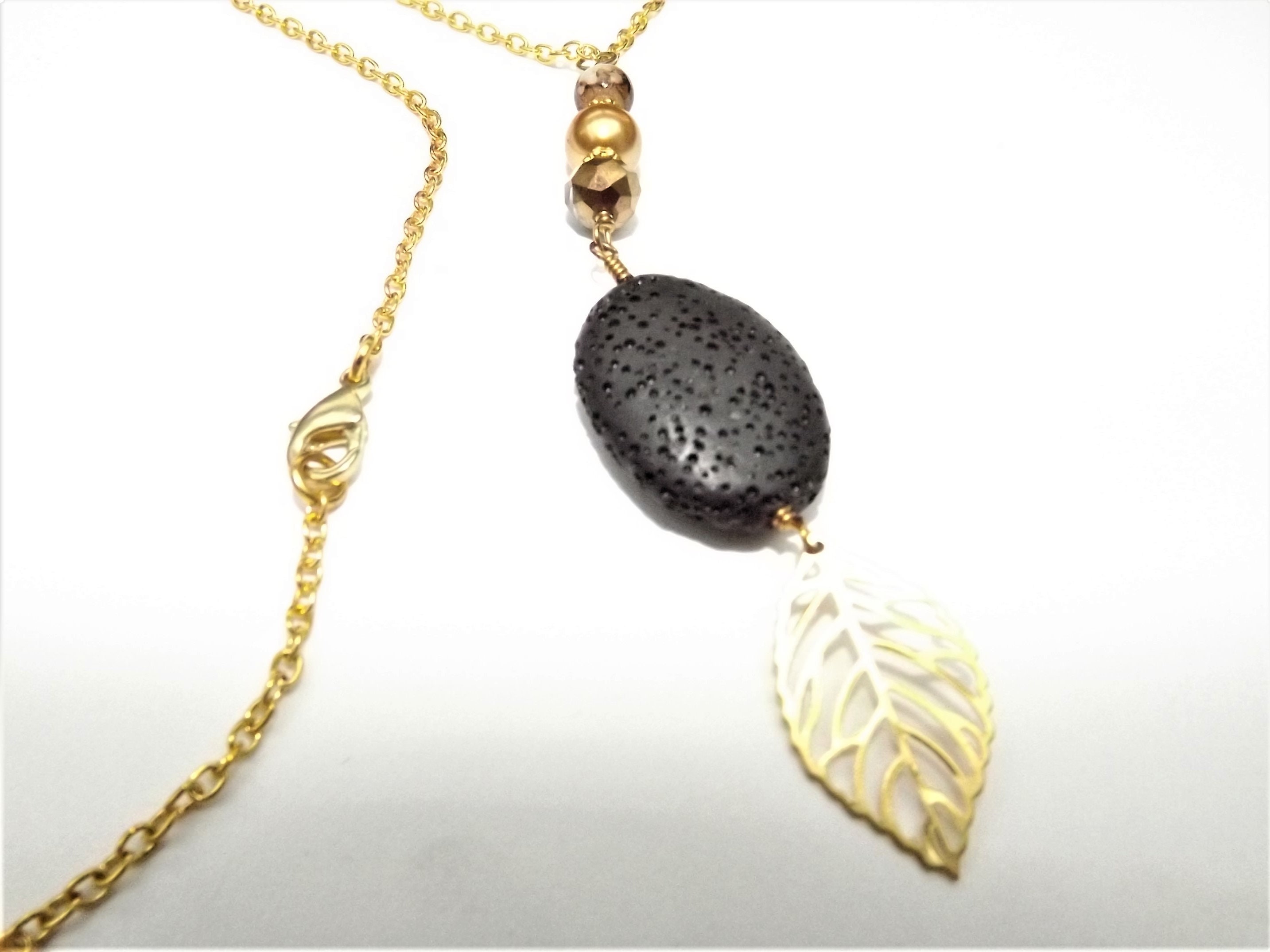 Collana Aromaterapia Ciondolo Con Oli Essenziali per Donna, Collana Con