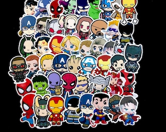Pegatinas de dibujos animados de aventuras, 50 unidades