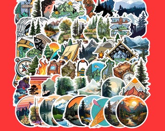 Landscape stickers 50pcs