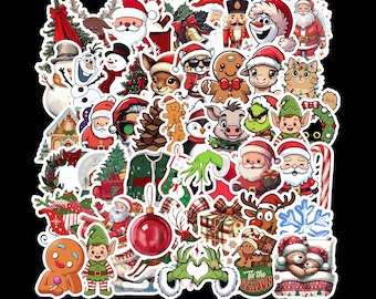 Set de 50 pegatinas de Nochebuena