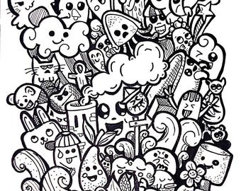Juego de 10 hojas de papel para dibujar y hacer garabatos