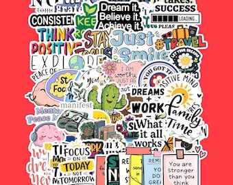 Pegatinas impermeables con frases motivacionales para la vida, calcomanías para portátiles