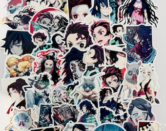 Pegatinas de Demon Slayer, 50 unidades, versión 2