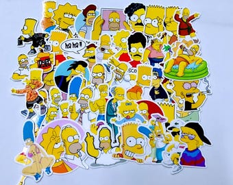 Paquete de pegatinas impermeables de Los Simpson