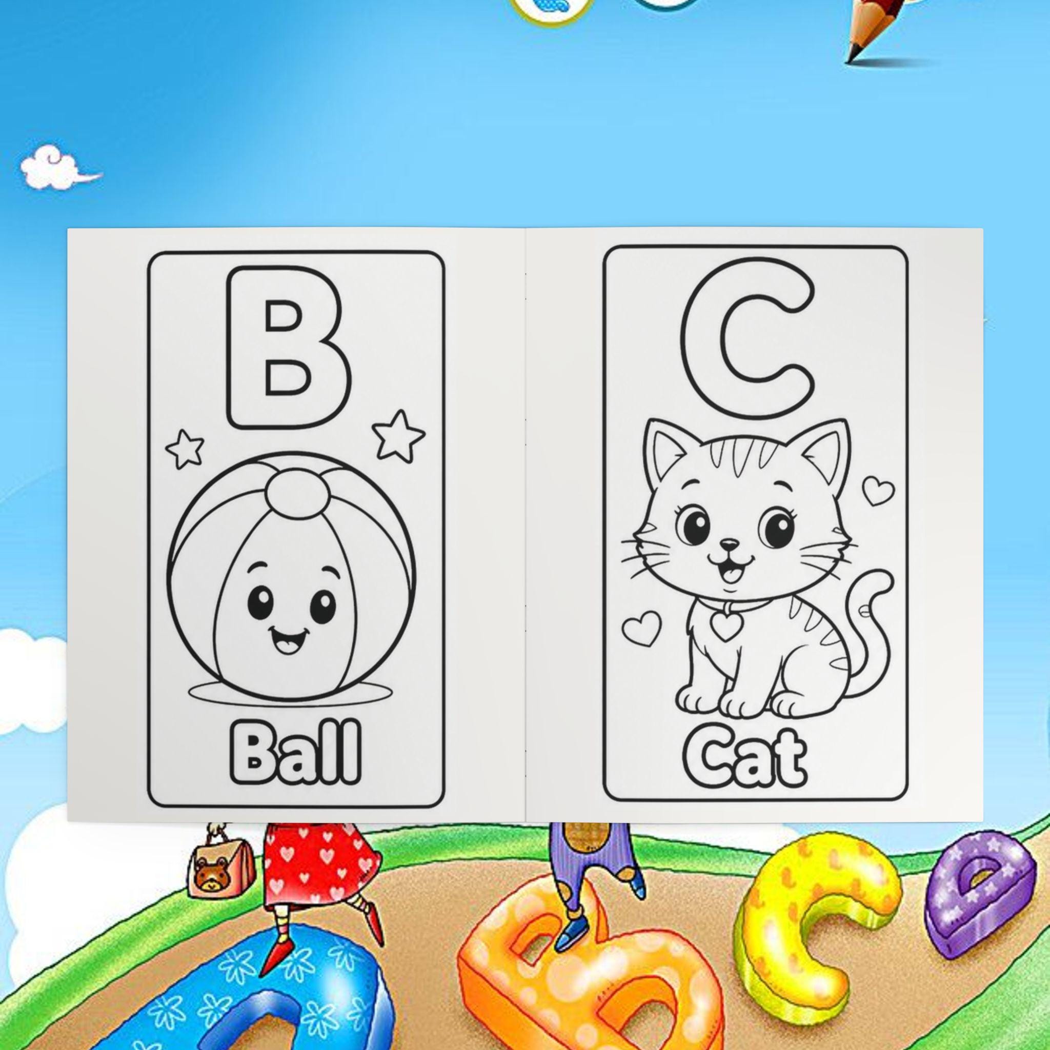 My First ABCD Coloring Book Coloring Book | Alphabet Learning Pages for ...