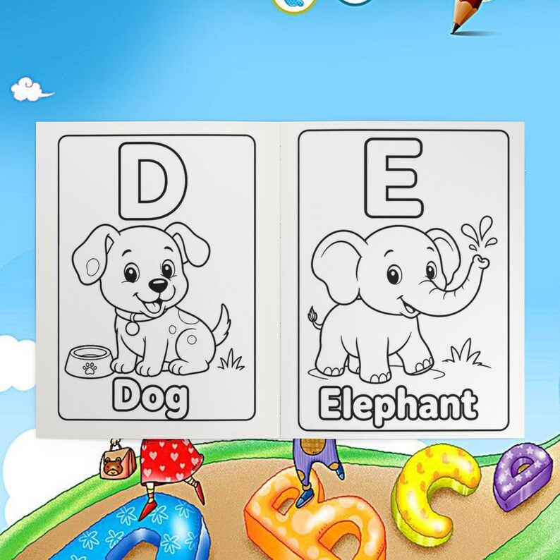 My First ABCD Coloring Book Coloring Book | Alphabet Learning Pages for ...