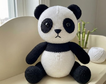 Panda Knitting Pattern | Amigurumi Stuffed Toy (PDF Digital Download)
