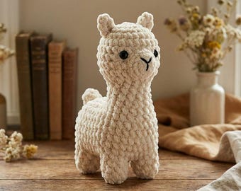 Chunky Llama Crochet Pattern | Super Bulky Amigurumi Plush Toy (PDF Download)