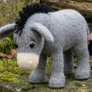 Knitted Donkey Pattern | Heirloom Toy Knitting Pattern | Nursery Decor & Baby Gift | Digital PDF Download