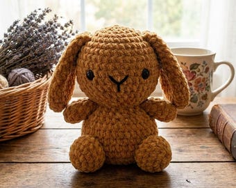 Chunky Velvet Bunny Crochet Pattern | Amigurumi Rabbit Toy Tutorial (PDF)