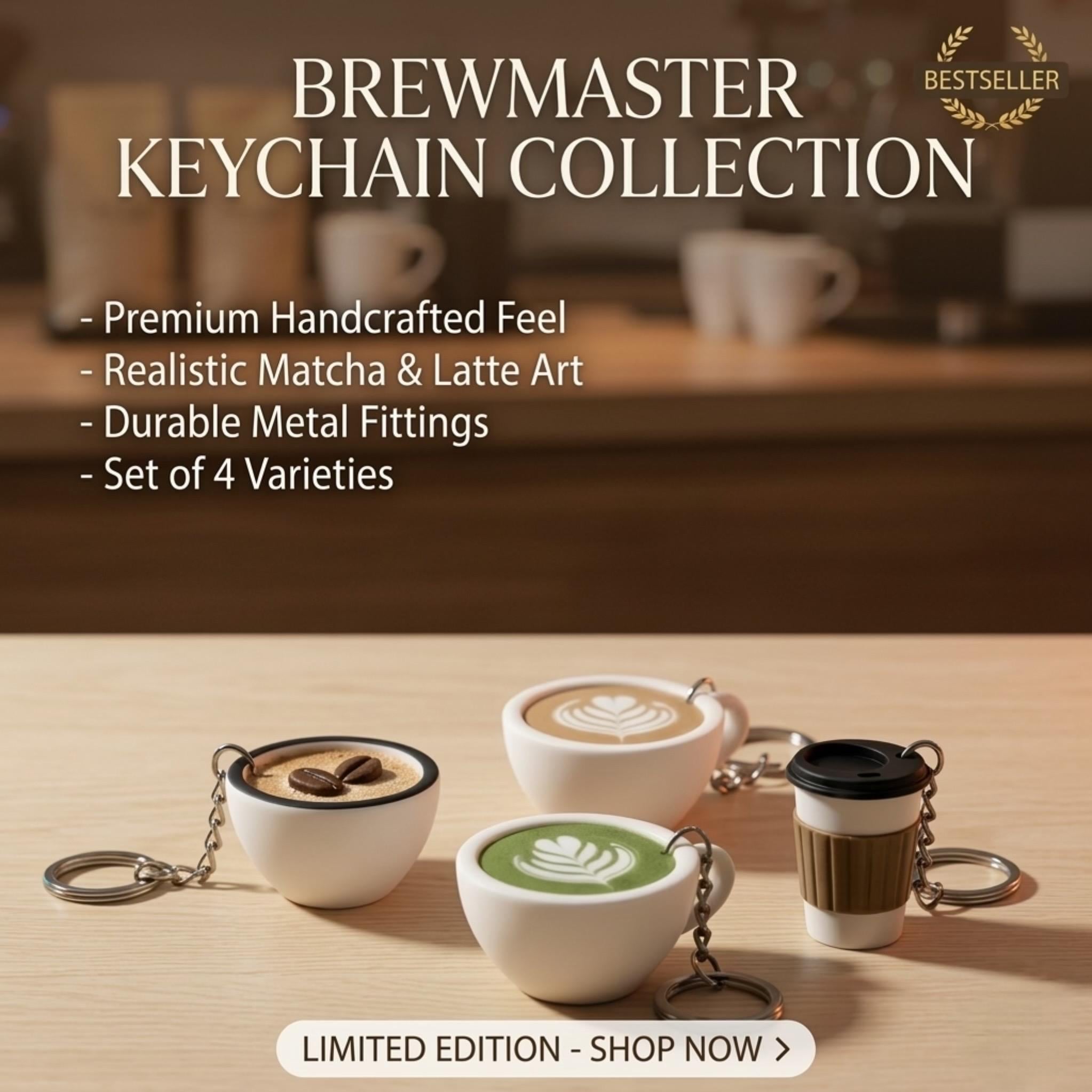 Portachiavi H-Customs Con Ciondolo A Forma Di Tazzina Di Caffè Espresso, Accessorio Originale