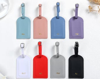 Personalized Vegan Leather Luggage Tag,Embossed Travel Tag,party favors,Honeymoon gift,Groomsmen Gift