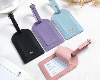 Personalized Luggage Tag Saffiano PU Leather Travel Gift Wedding Favor,Team gift