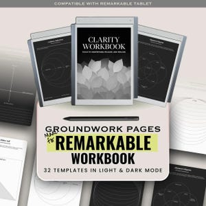 Clarity Workbook for Designed for Remarkable | Mental Clarity & Decision Mapping PDF | Minimal Self-Reflection System