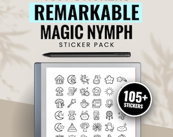 Magic Nymph Digital Stickers | e-Ink Tablet Planner Kit | Notes Journal Bundle