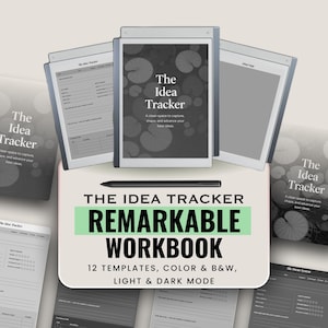 ReMarkable Idea Tracker Templates – Digital Mind Map, Notes Bundle (PDF)