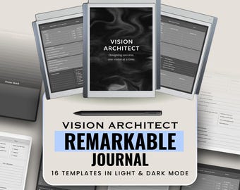 Vision Architect Workbook for reMarkable | Goal & Vision Planner PDF | Minimal Life Planning System