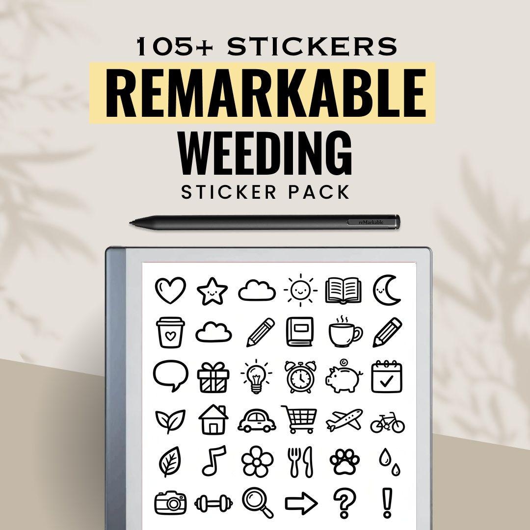 Weeding Process Sticker Remarkable Weeding Digital Stickers Bundle | E-ink Tablet Sticker Kit ...