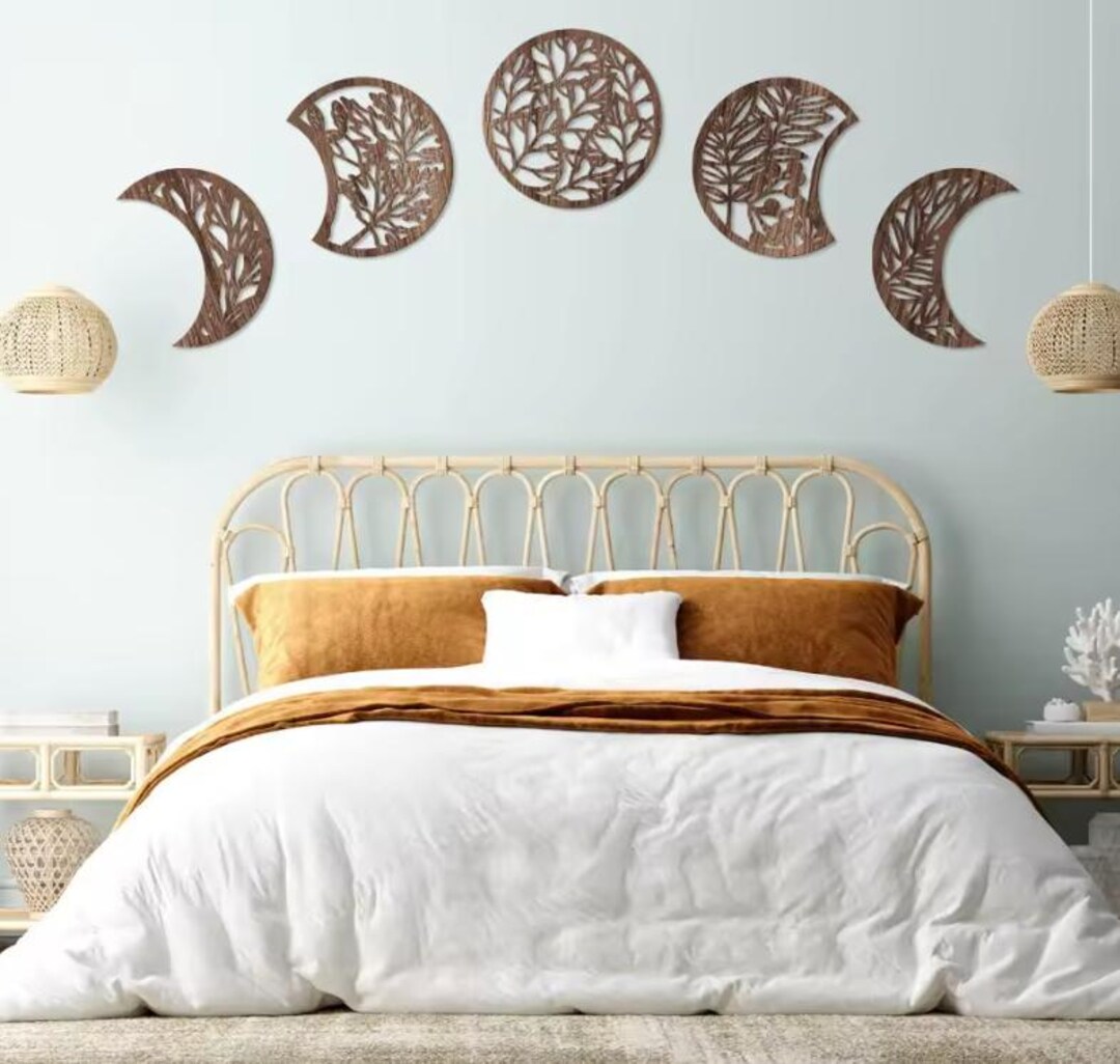 Wooden Wall Decoration - Moon Phases (wooden Wall Decoration - Moon ...