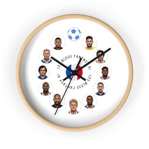 Reloj de pared de fútbol fantasy de Francia