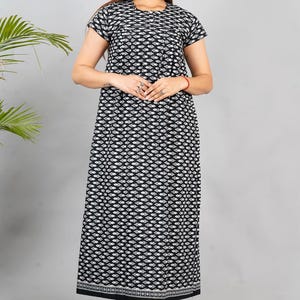 indian cotton maxi night dress Indian Crafts Women Batik Kaftan Cotton Night Suit Night Dress Long Caftan Nighty Maxi, Women's, Size: Free Size