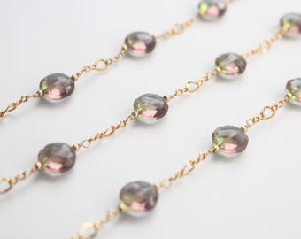 Pulsera de oro con alejandrita que cambia de color