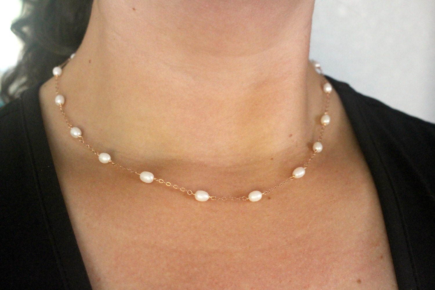 ◆VINTAGE HOLLYWOOD◆ Pearl n Beads Rose Necklace VH2435NE00 82883927_065_m