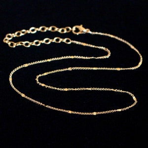 Starlit Gold Choker Necklace, Dainty Gold Bar Necklace, Gold Chain Necklace, Simple Gold Necklace For Women, Layered Gold Bar Chain Necklace image 3
