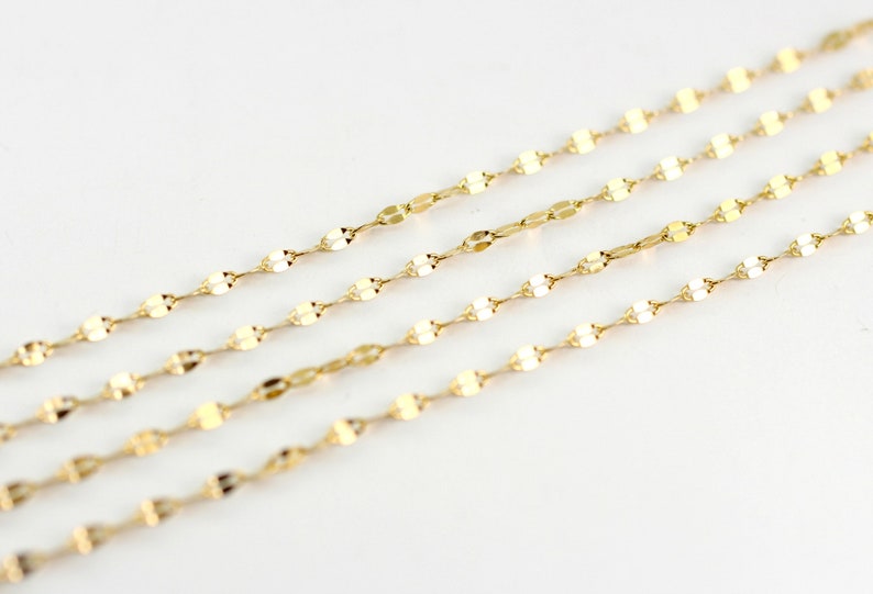 Shimmering Gold Stainless Steel Necklace, Gold Choker Necklace, Gold Bar Necklace, Simple Gold Lace Chain Necklace, Gold Necklace For Women image 4