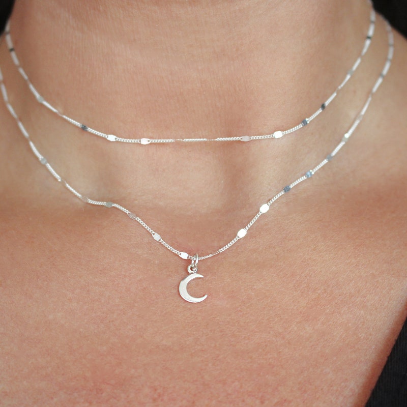 Moons No. 2 Necklace - Silver