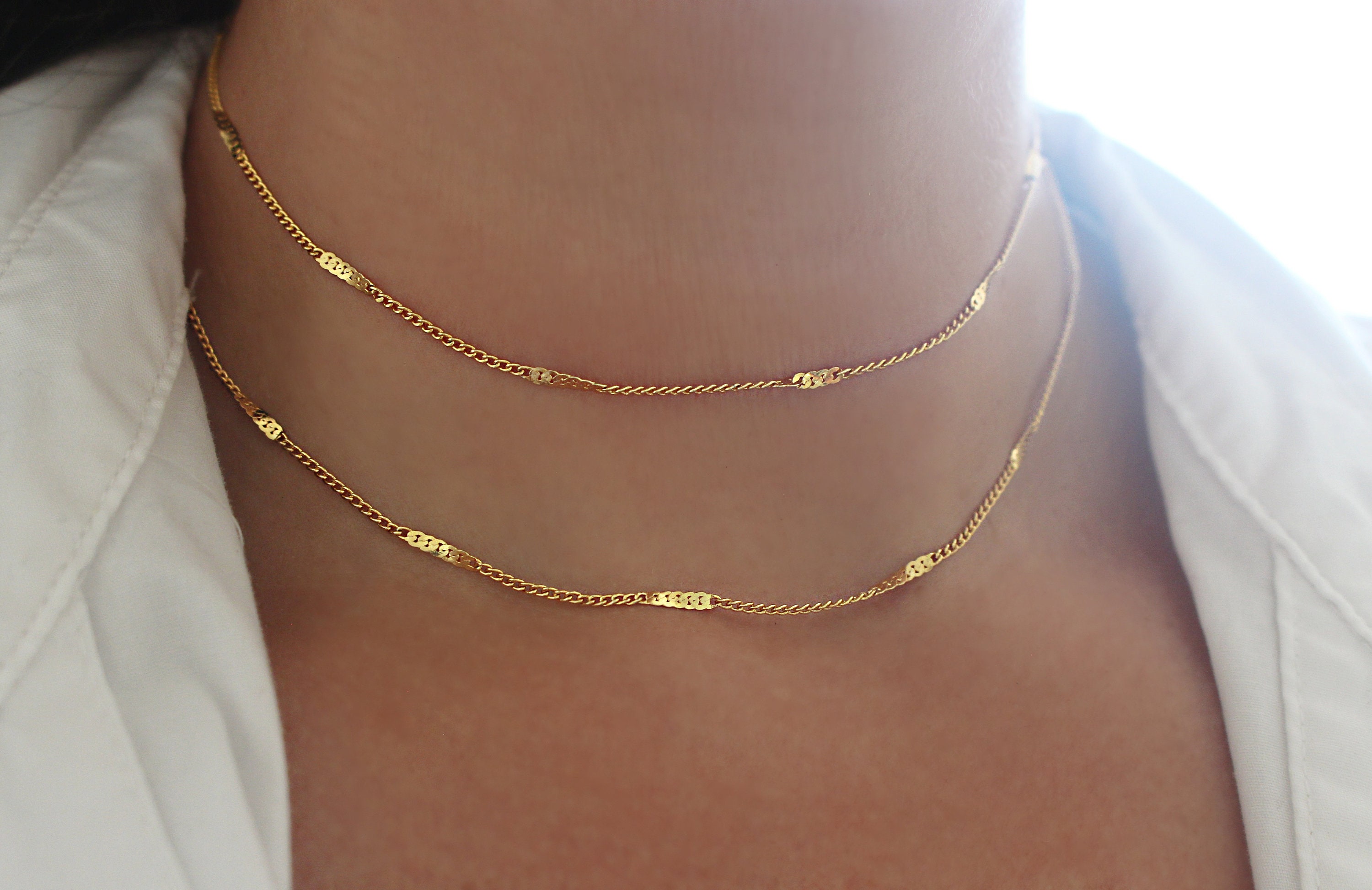 Starburst Gold Choker Necklace Gold 