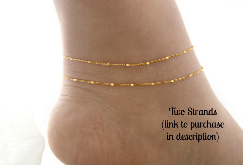 Gold Anklet Bracelet Simple Gold Anklet for Women Dainty Gold Chain Anklet Gold Bar Chain Anklet Thin Gold Anklet Starlit Gold Anklet