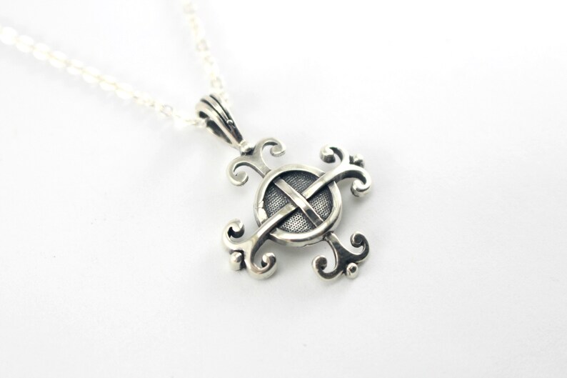 Wisdom Celtic Knot Necklace Sterling Silver Charm Necklace Etsy