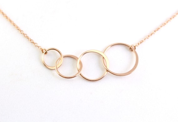 Four circle necklace deals
